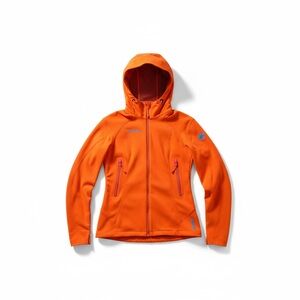 Mammut Eiger Extreme Windstopper Vibrant Orange Hooded Jacket Size Small